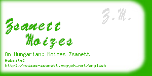 zsanett moizes business card